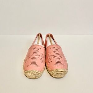 NWT Tory Burch Retro Pink Perforated Espadrilles